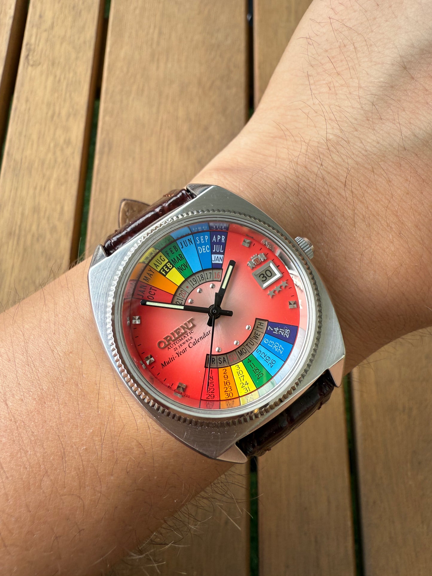 Reloj Orient Arcoíris raro