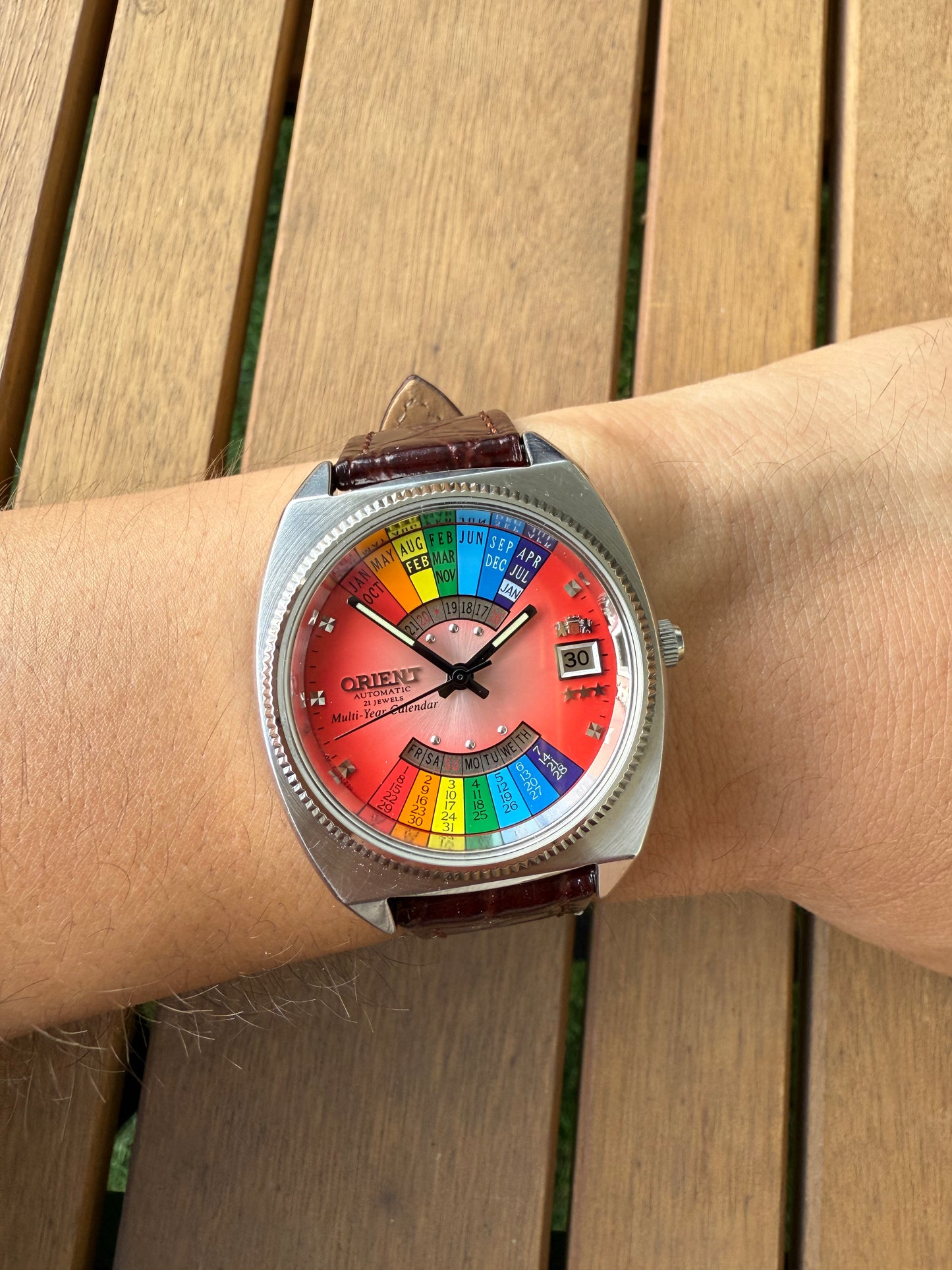 Reloj Orient Arcoíris raro