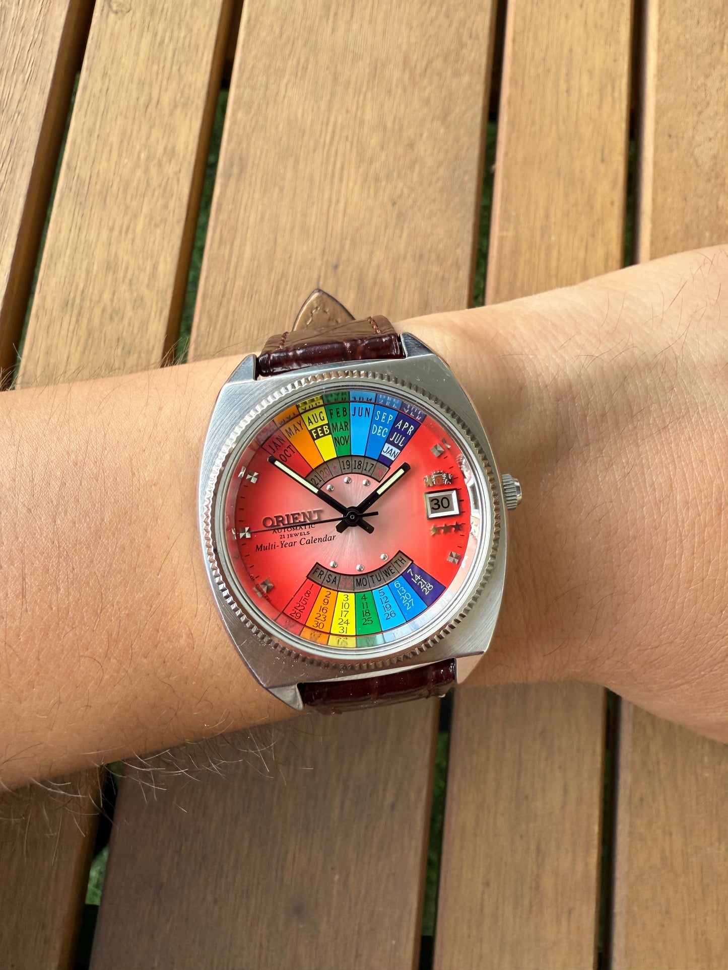 Reloj Orient Arcoíris raro
