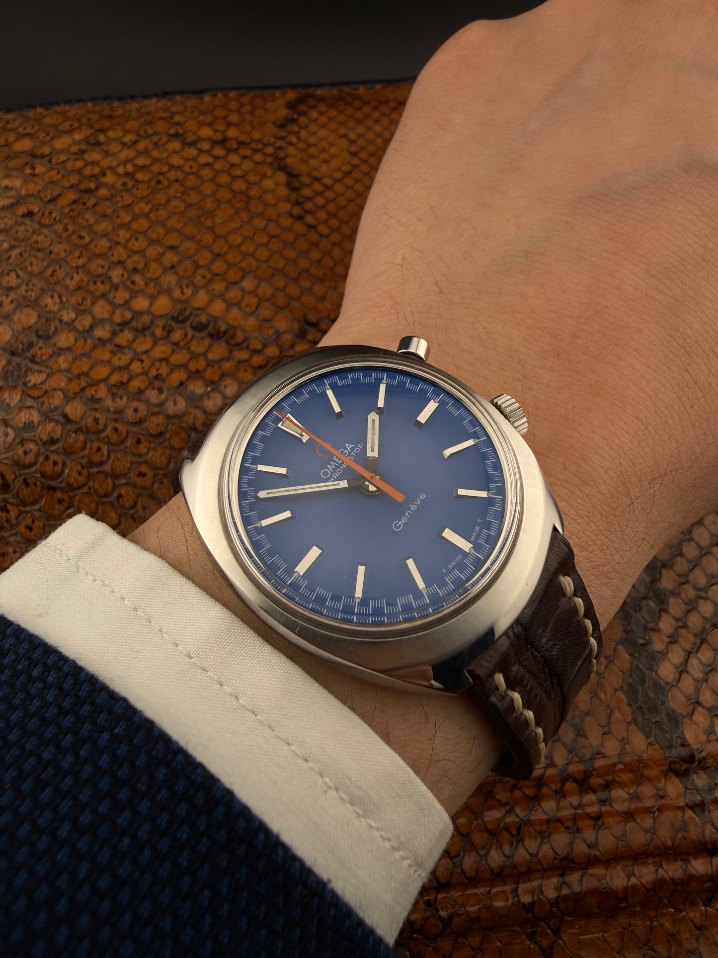 Omega Chronostop blue