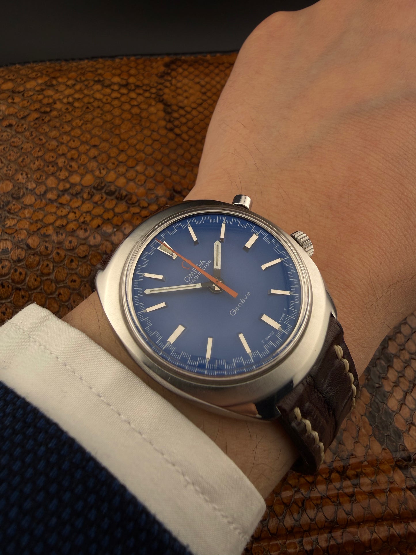 Omega Chronostop blue