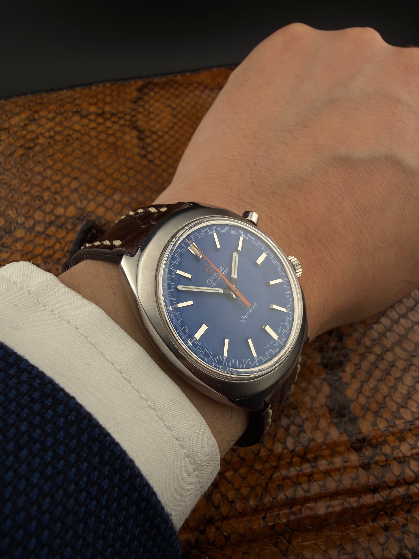 Omega Chronostop blue