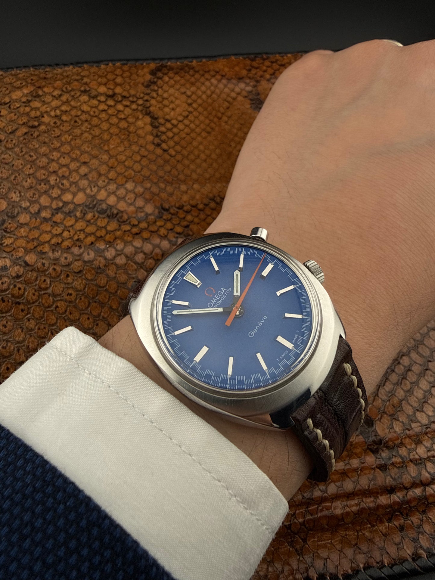 Omega Chronostop blue