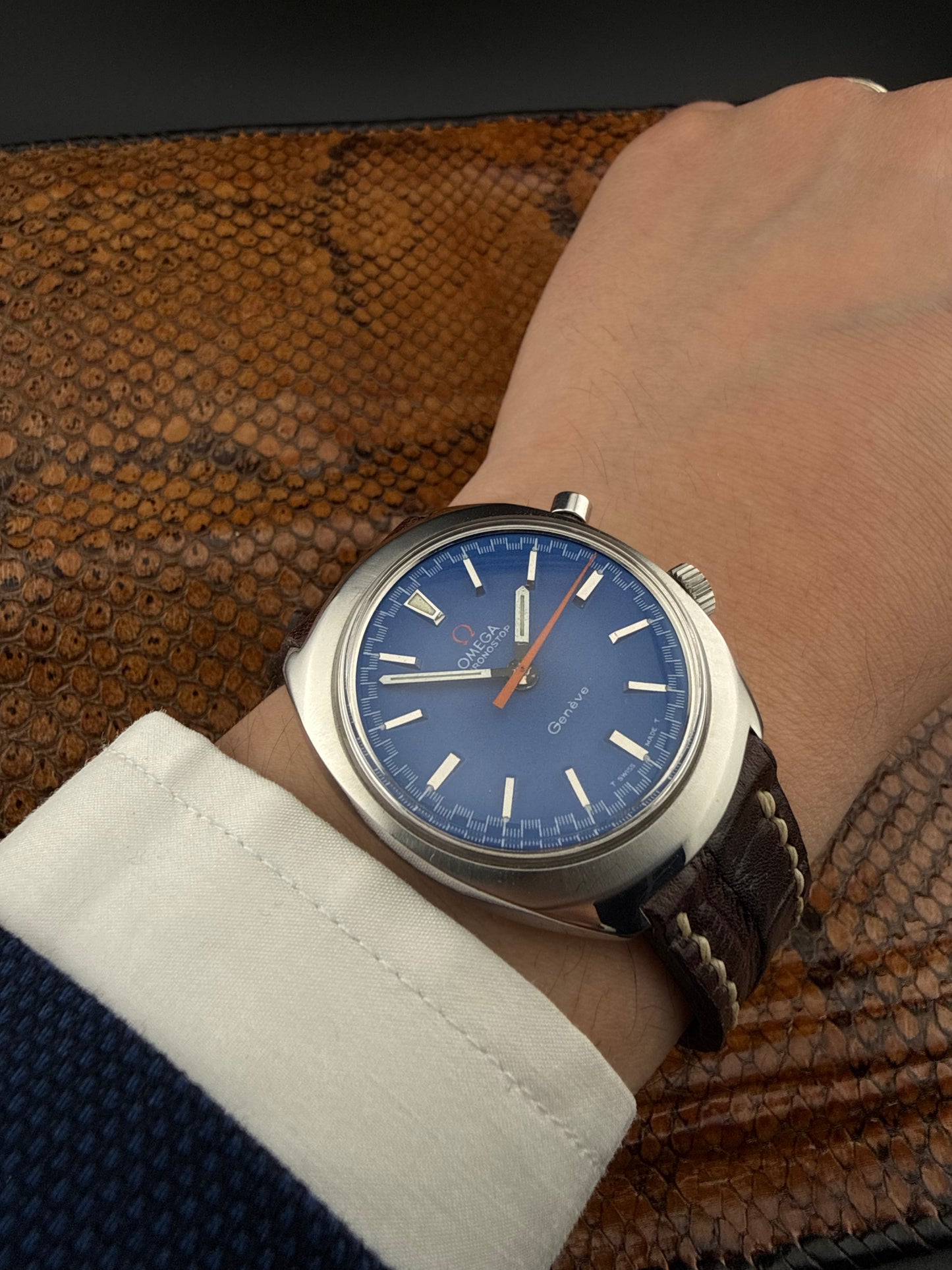 Omega Chronostop blue